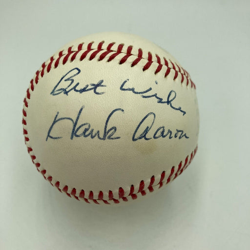 Hank Aaron Signed Vintage 1970's American League Baseball JSA COA
