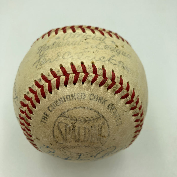 Jackie Robinson Roy Campanella 1949 Brooklyn Dodgers Team Signed Baseball PSA