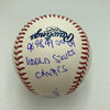 John Sterling Signed Heavily Inscribed STAT Baseball JSA COA RARE!