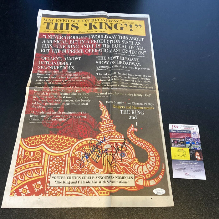 Lou Diamond Phillips & Donna Murphy Signed Photo With JSA COA