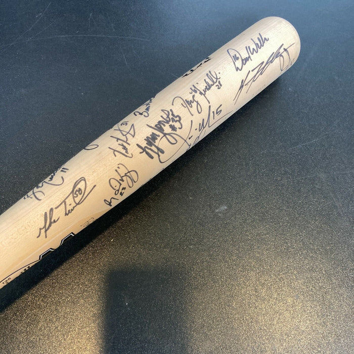 2005 Boston Red Sox Team Signed Game Issued Baseball Bat David Ortiz JSA COA