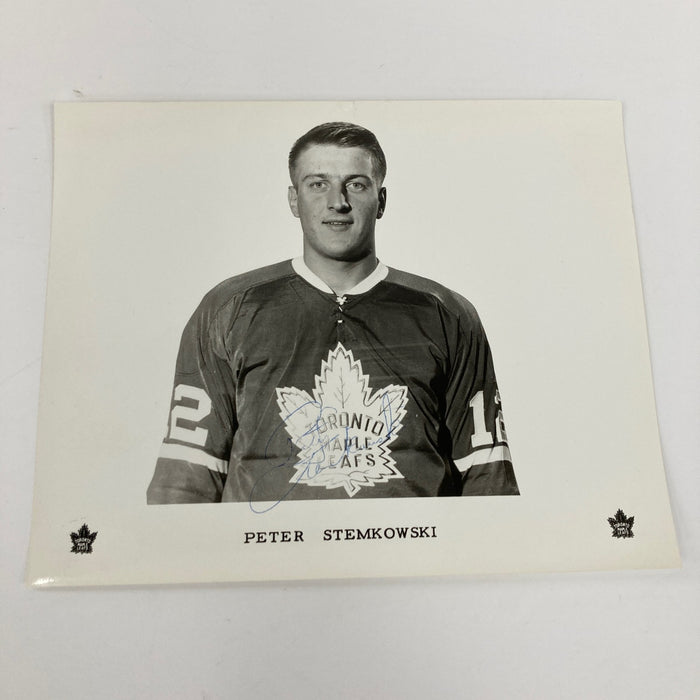 Peter Stemkowski Signed 1960's Toronto Maple Leafs Team Issued Photo JSA COA