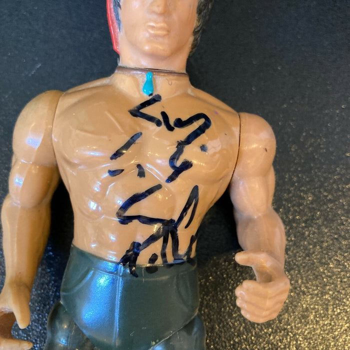 Sylvester Stallone Signed Vintage 1985 Rambo Anabasis Action Figure JSA COA