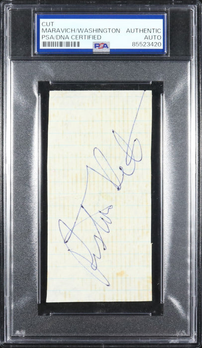 Pete Maravich "Pistol Pete" Signed Cut Signature Auto PSA DNA Certified