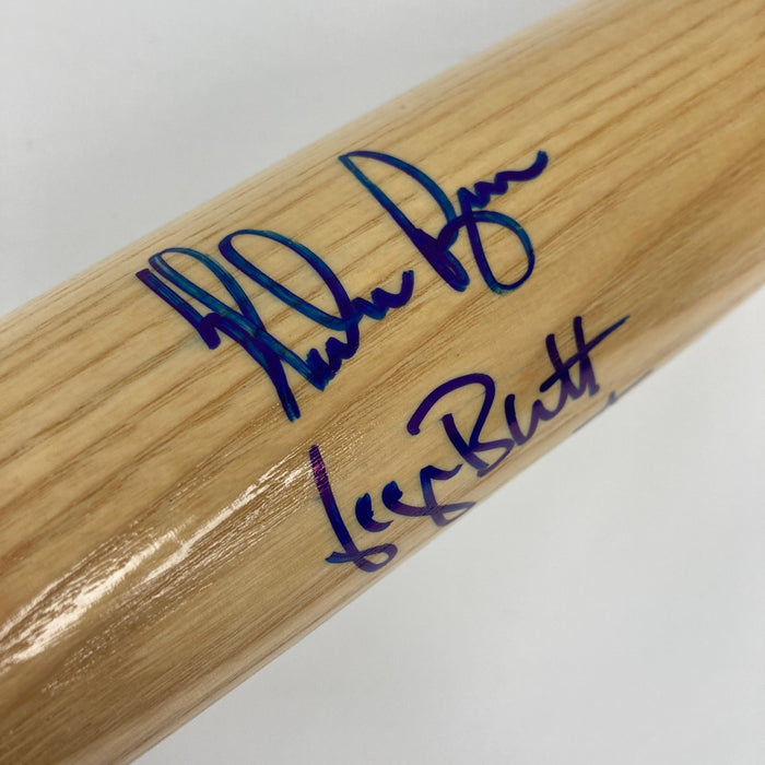 Nolan Ryan George Brett Robin Yount Signed Hall Of Fame Induction Bat JSA COA