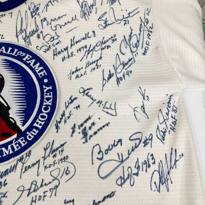 NHL Hall Of Fame Signed Hockey Jersey With 63 Signatures! Wayne Gretzky JSA COA