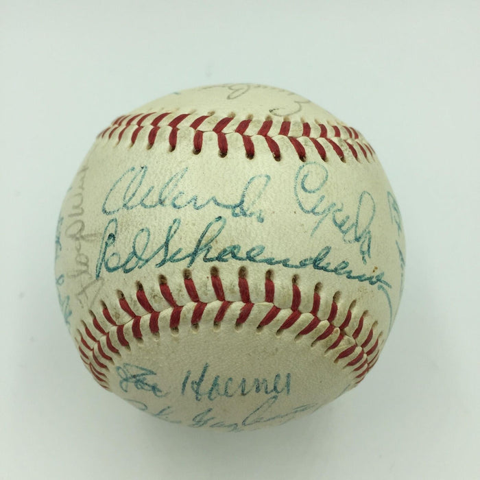 1968 St Louis Cardinals Chicago Cubs Signed Baseball Roger Maris Ernie Banks JSA