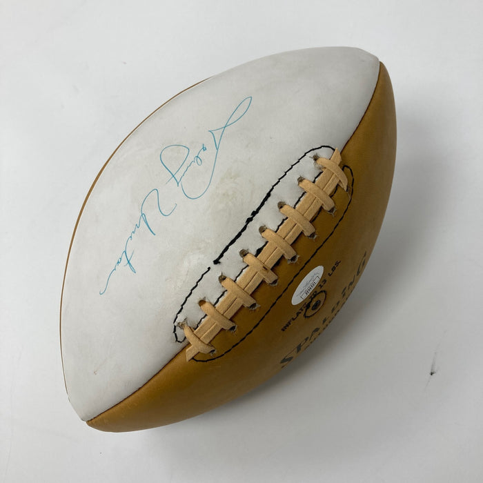 Johnny Unitas & Franco Harris Signed Vintage Spalding Football JSA COA