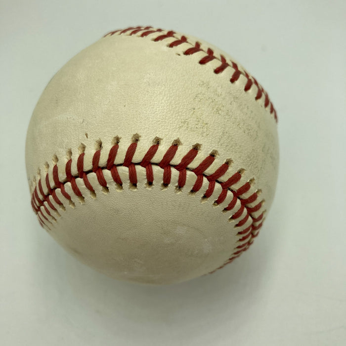 Jim Catfish Hunter Signed Vintage American League Macphail Baseball JSA COA