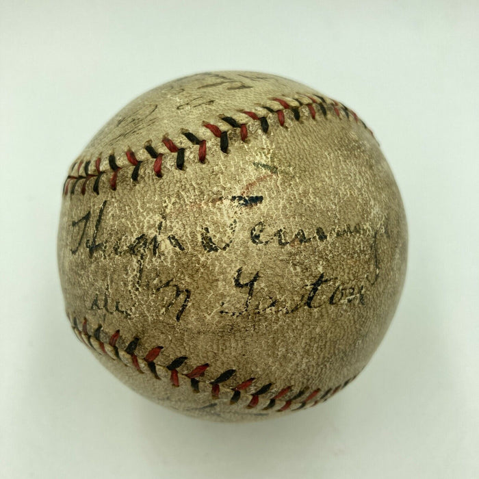 1922 New York Giants World Series Champs Team Signed NL Baseball Beckett COA