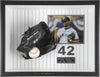 Mariano Rivera Signed Game Model Glove, Baseball & Photo Framed Display JSA COA