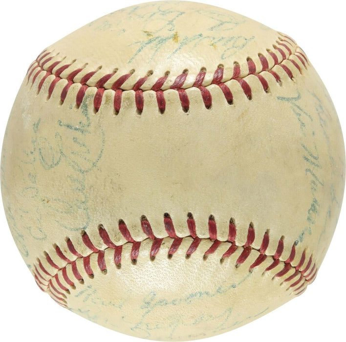 Jackie Robinson 1954 Brooklyn Dodgers Team Signed Baseball PSA DNA