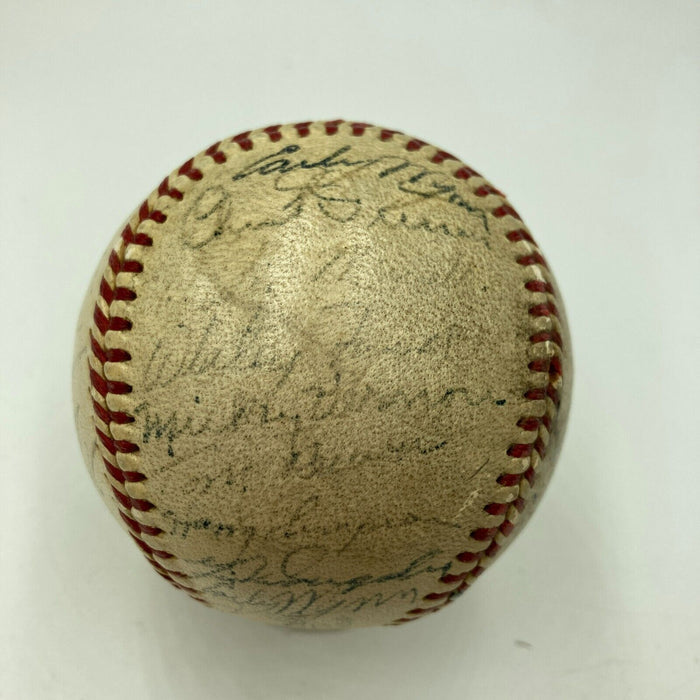 Mickey Mantle Ted Williams 1956 All Star Game Team Signed Baseball JSA COA