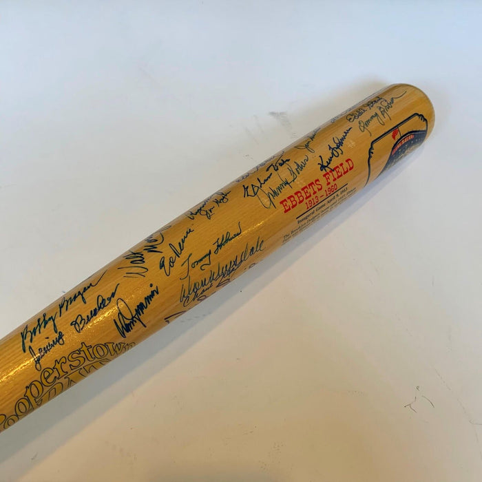 Magnificent Brooklyn Dodgers Greats Signed Bat With 50+ Sigs Sandy Koufax JSA