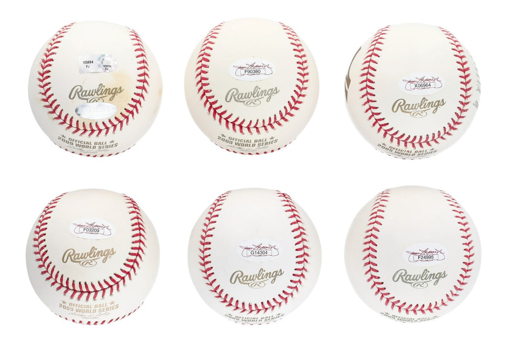 2009 New York Yankees WS Champs Team Signed Baseball Collection 42 Balls JSA COA