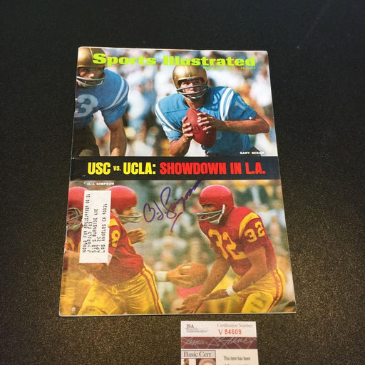 OJ Simpson Signed 1968 Sports Illustrated Magazine USC VS UCLA  JSA COA