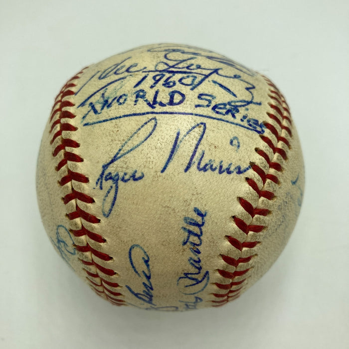 1960 Yankees WS Champs Team Signed Baseball World Series Game Used Baseball JSA