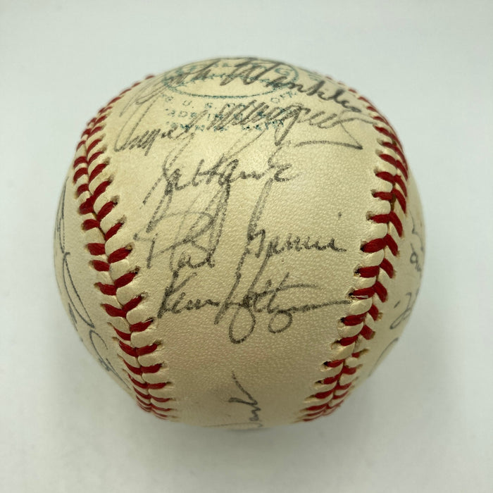 1975 Oakland A's Team Signed American League Baseball Beckett COA