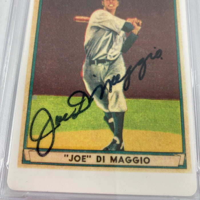 1941 Play Ball Joe Dimaggio Signed Porcelain Baseball Card PSA DNA Auto