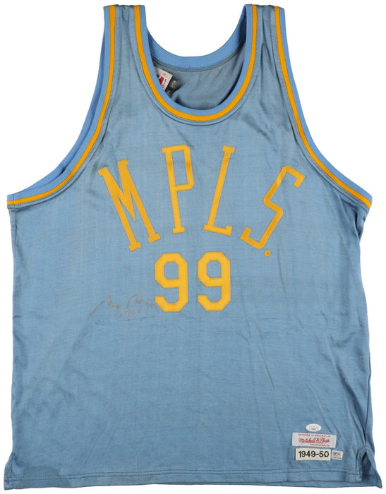George Mikan HOF 1959 Signed Los Angeles Lakers Mitchell & Ness Jersey PSA & JSA