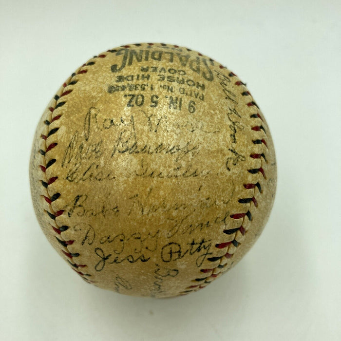 1928 Brooklyn Dodgers Team Signed Baseball Dazzy Vance Max Carey Bancroft JSA