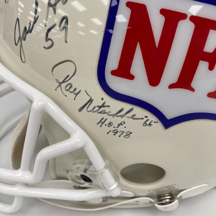 Johnny Unitas Joe Namath Len Dawson Hall Of Fame Multi Signed NFL Helmet JSA COA