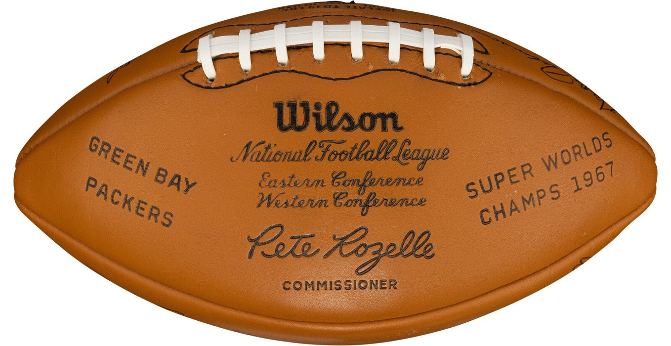 Beautiful 1968 Green Bay Packers Team Signed Football Bart Starr PSA DNA & BAS