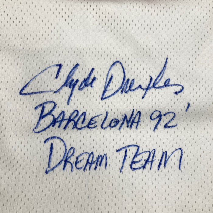 1992 Clyde Drexler Signed Game Used Team USA Olympics Jersey MEARS & JSA COA