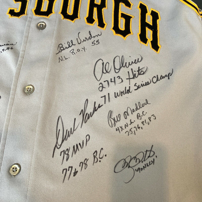 Beautiful Pittsburgh Pirates Legends Signed Jersey 14 Sigs Bill Mazeroski JSA