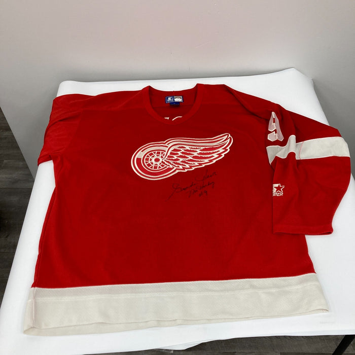 Gordie Howe Mr. Hockey #9 Signed Authentic Detroit Red Wings Jersey JSA COA