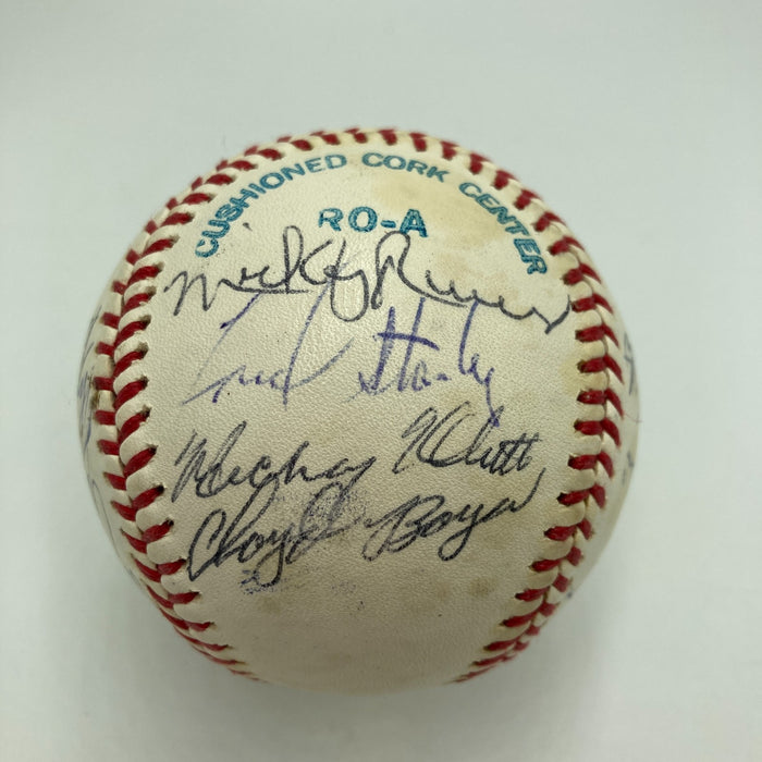 1977 NY Yankees World Series Champs Team Signed Baseball Thurman Munson JSA COA