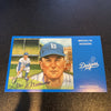 Gene Hermanski Signed Autographed Vintage Brooklyn Dodgers Postcard