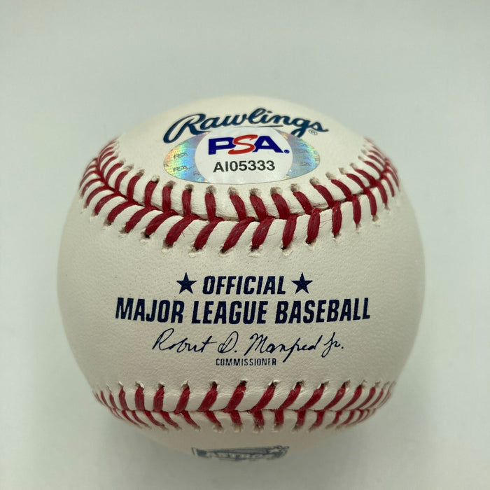 Nolan Ryan Signed Heavily Inscribed STAT Baseball PSA DNA Graded 10 GEM MINT