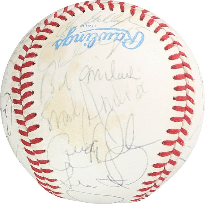 1990 Baltimore Orioles Team Signed Baseball Cal Ripken Jr Frank Robinson PSA JSA
