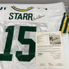 Bart Starr Signed Authentic Green Bay Packers Wilson Game Model Jersey JSA COA