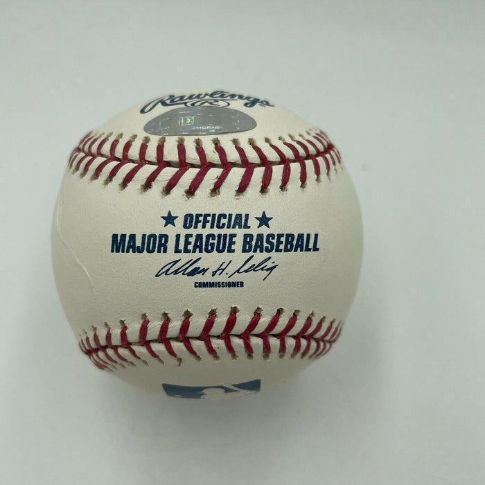 Steve Carlton Signed Heavily Inscribed STATS Baseball Steiner Sticker
