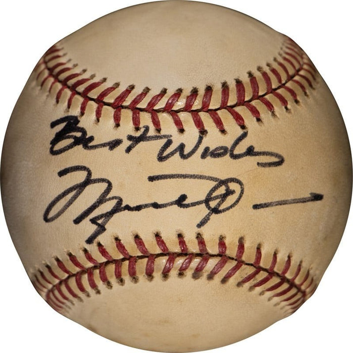 Michael Jordan 1980's Single Signed American League Baseball Beckett COA