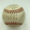 Harvey Haddix Game Used Final Pitch Victory Baseball Win #8 June 12 1962 Pirates