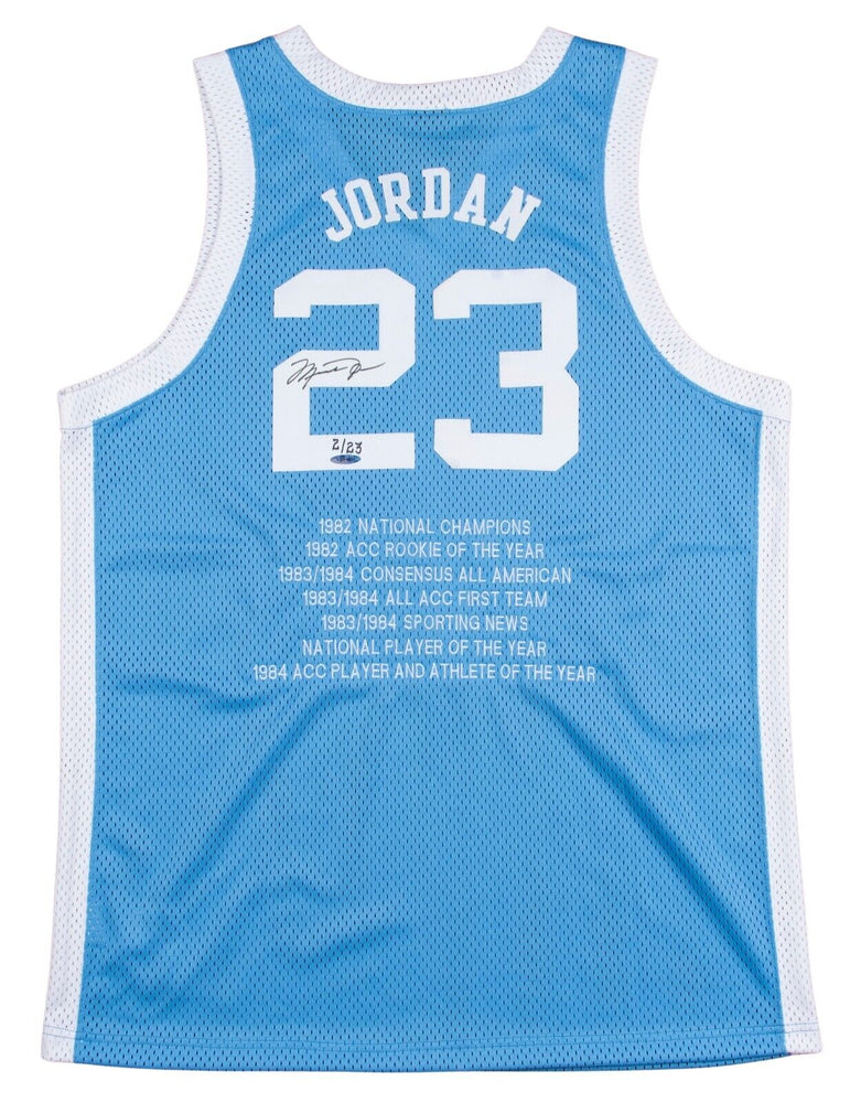 Michael Jordan Signed Nike North Carolina Tar Heels Jersey UDA Upper Deck COA