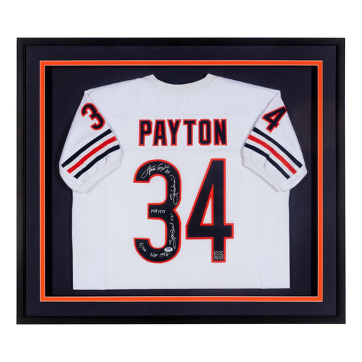 Walter Payton Signed Heavily Inscribed STATS Chicago Bears Jersey PSA DNA COA