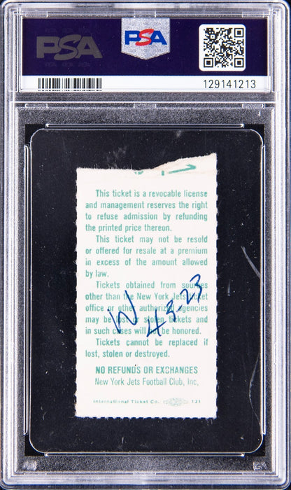 Boomer Esiason Signed NFL Debut Ticket Sept. 16, 1984 PSA DNA 10 GEM MINT Auto