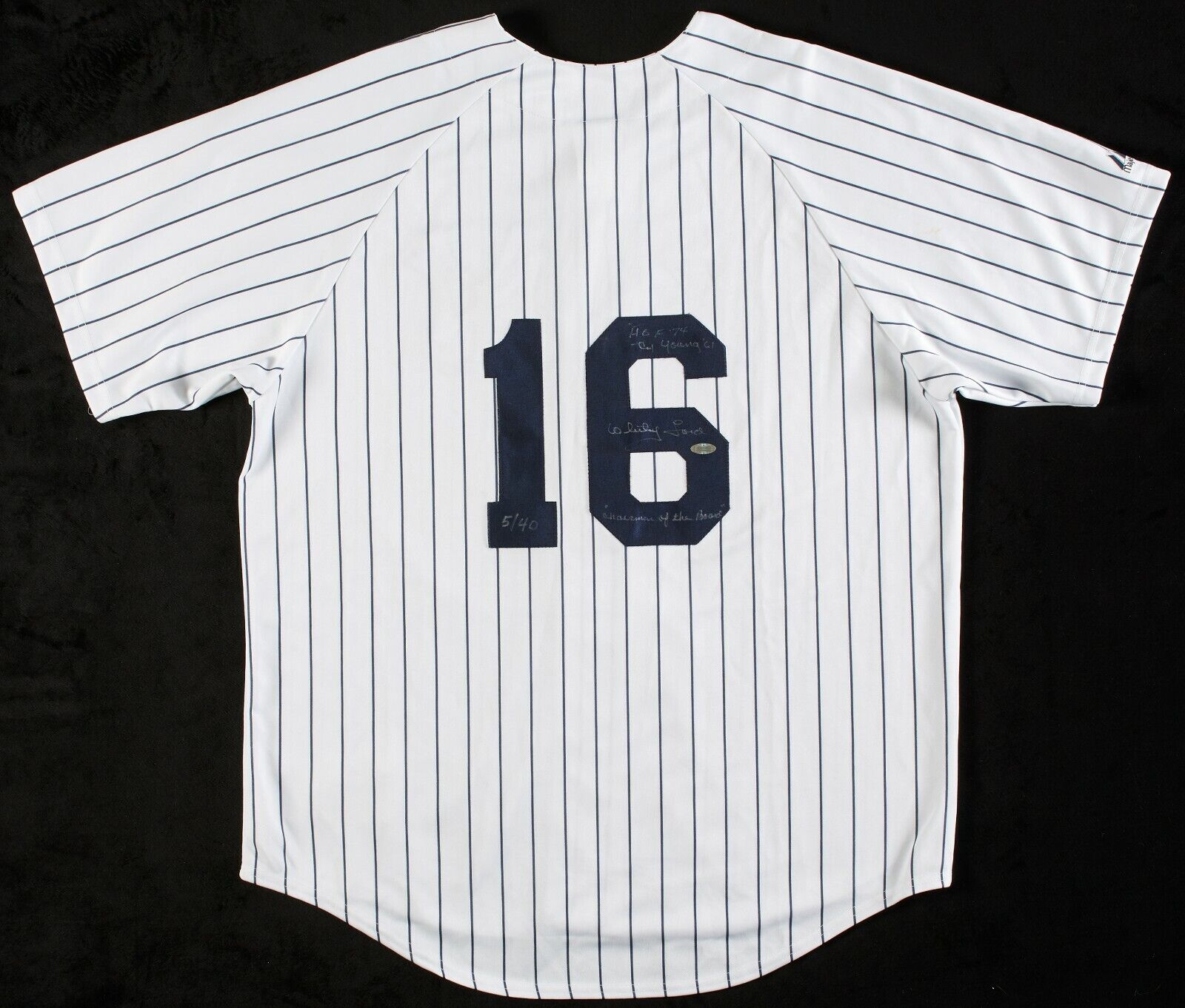 Whitey Ford Chairman Of The Board HOF 74 Signed New York Yankees Jersey Steiner