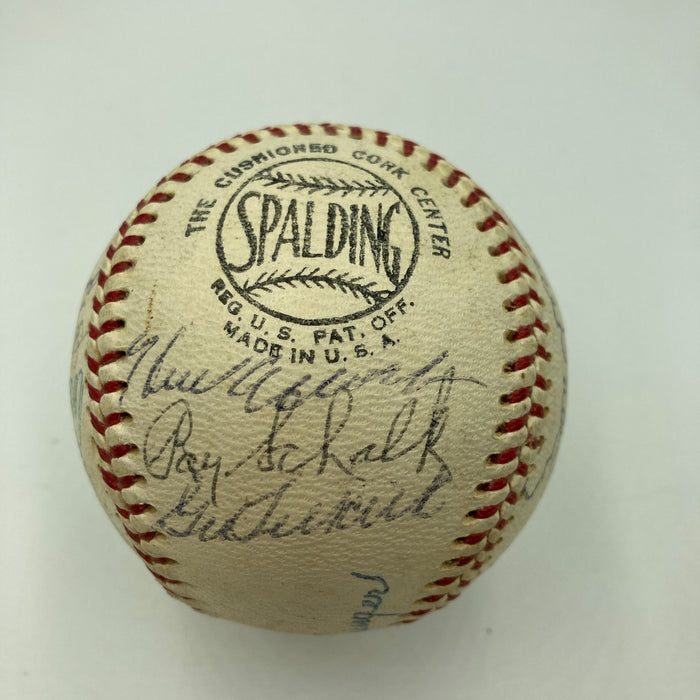 1950's HOF Multi Signed Baseball Lefty Grove Ray Schalk Pie Traynor Sam Rice JSA