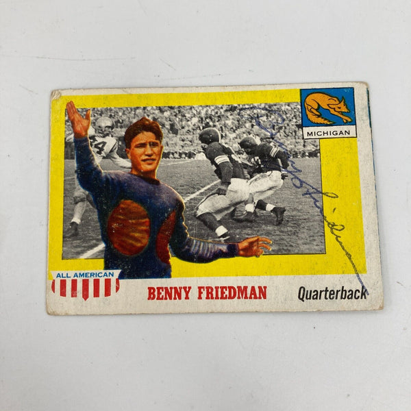 1955 Topps All-American Football #64 Benny Friedman Signed RC Rookie Auto JSA