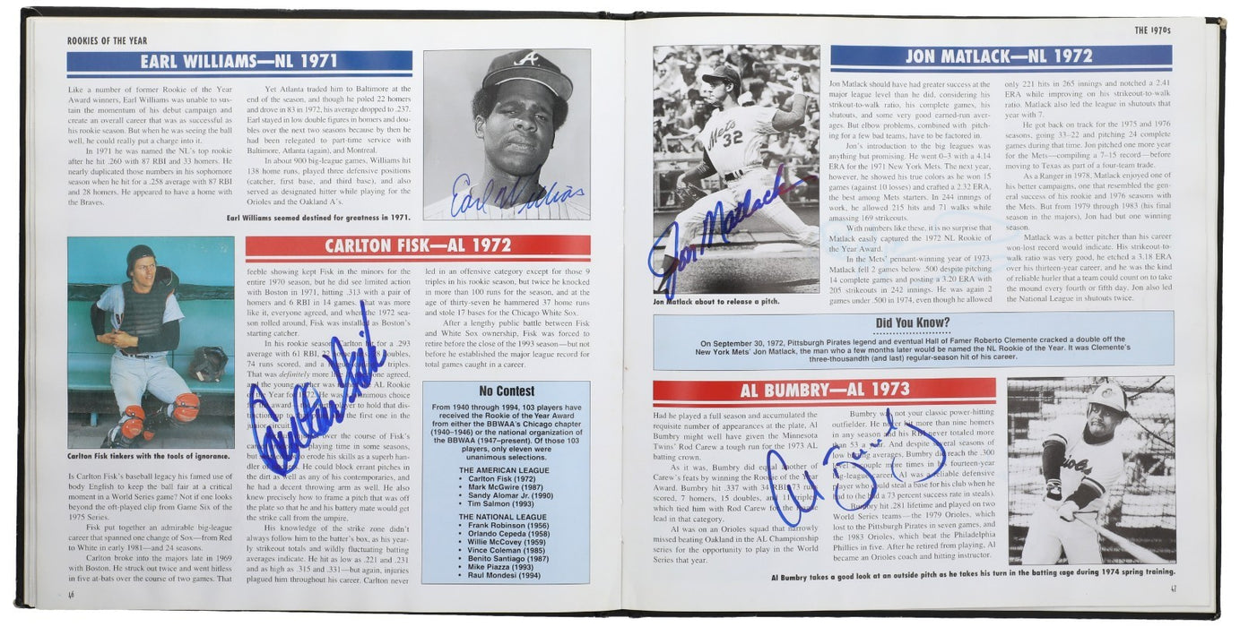 Rookies Of The Year Signed Baseball Book 78 Sigs Derek Jeter Willie Mays Beckett