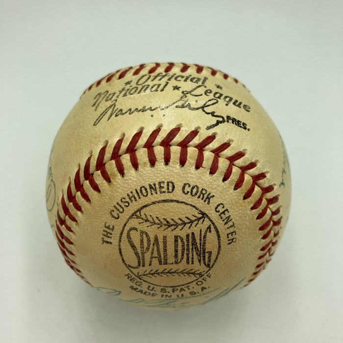 1955 Brooklyn Dodgers W.S. Champs Team Signed Baseball Jackie Robinson PSA DNA