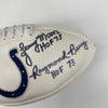 Raymond Berry Lenny Moore Gino Marchetti Colts Hall Of Fame Signed Football