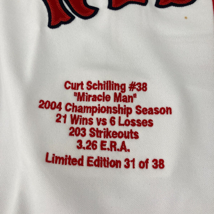 Curt Schilling Signed Authentic Boston Red Sox 2004 World Series Jersey Steiner