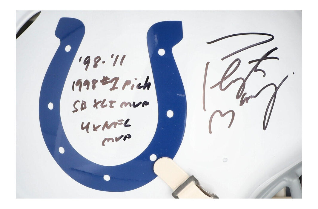 Peyton Manning Signed Indianapolis Colts Denver Broncos STAT Helmet Fanatics