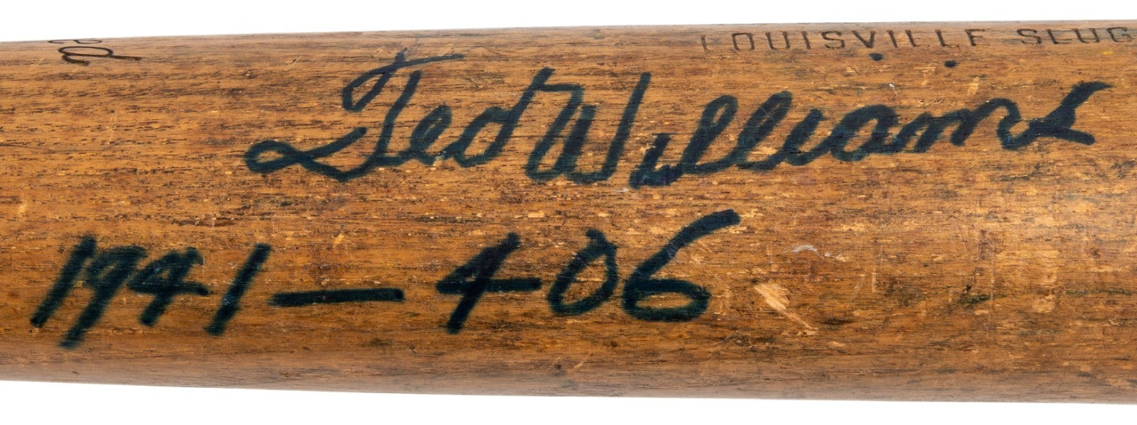 The Finest 1955 Ted Williams Game Used Signed Louisville Slugger Bat PSA DNA 10